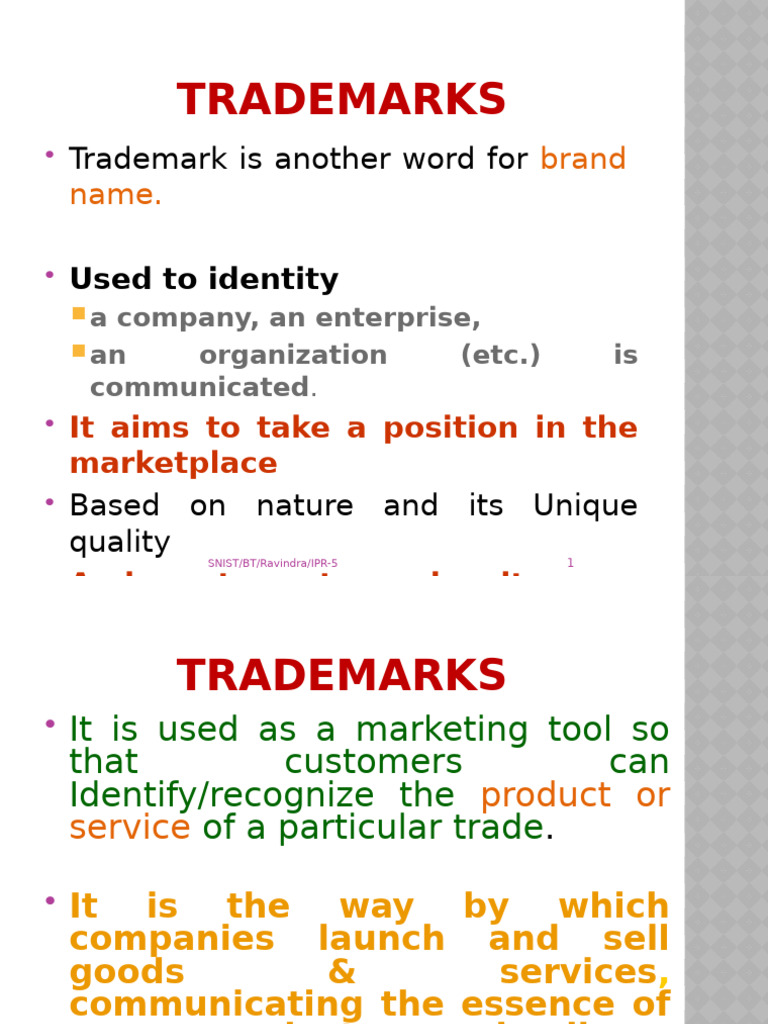 Understanding Trademarks and Their Protection | PDF | Trademark | Trade ...