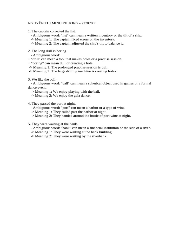 Understanding Ambiguity in Language | PDF