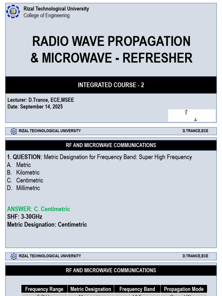 Radio Wave Propagation & Microwave Course | PDF | High Frequency ...