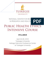 Public Health Ethics Intensive Syllabus