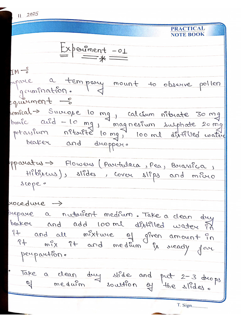 Class 12 Bio Lab Manual Notes-1 | PDF