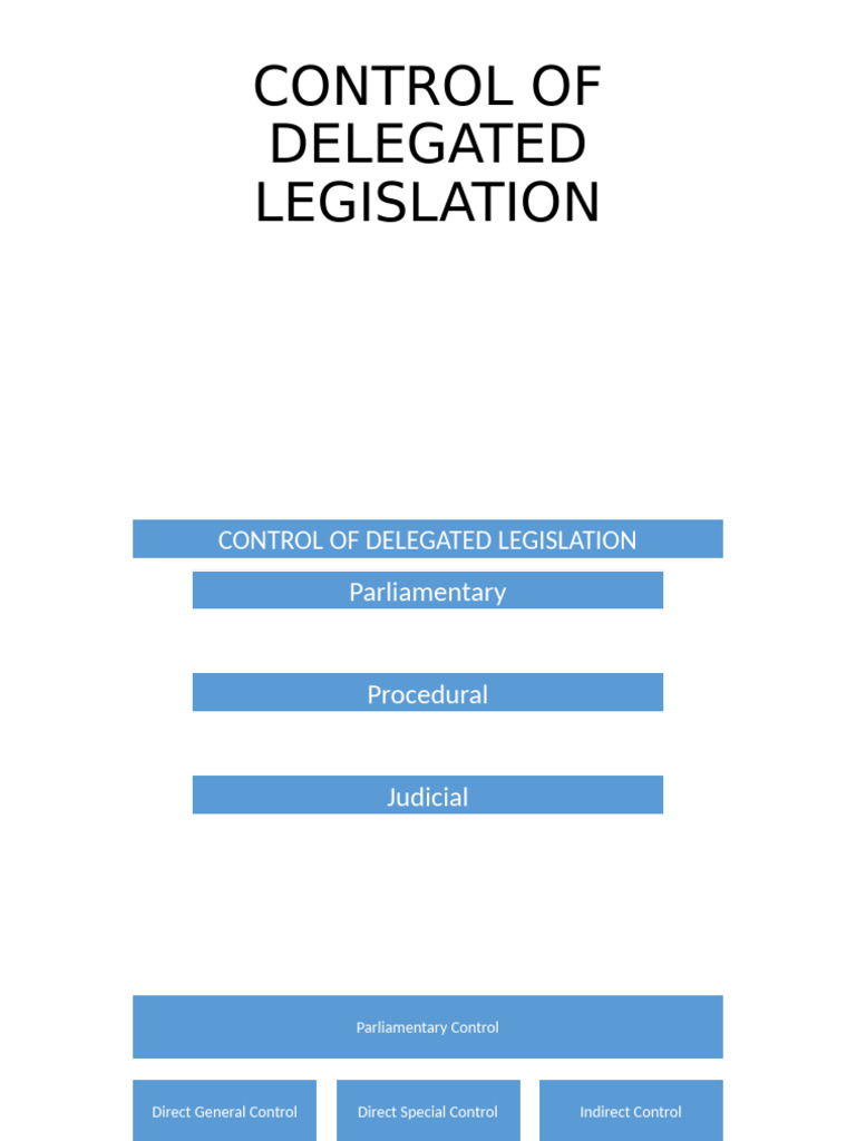 Control of Delegated Legislation | PDF