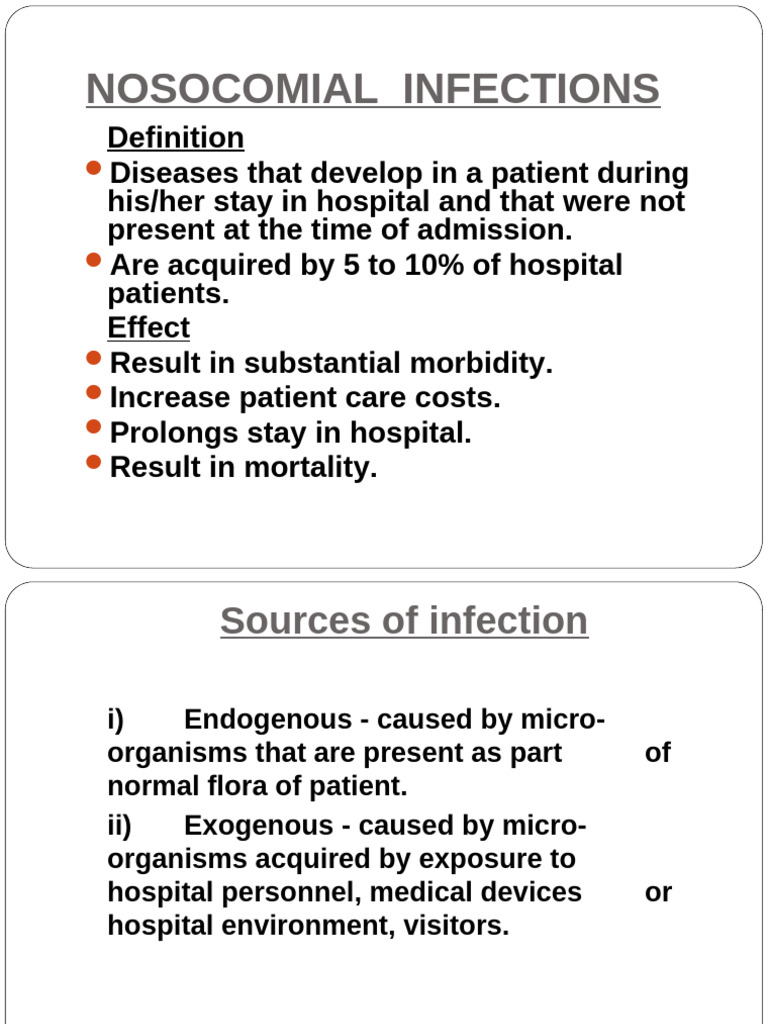 Understanding Nosocomial Infections | PDF | Hospital Acquired Infection ...