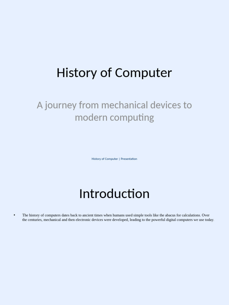 Evolution of Computer Technology | PDF | Electronics | Classes Of Computers