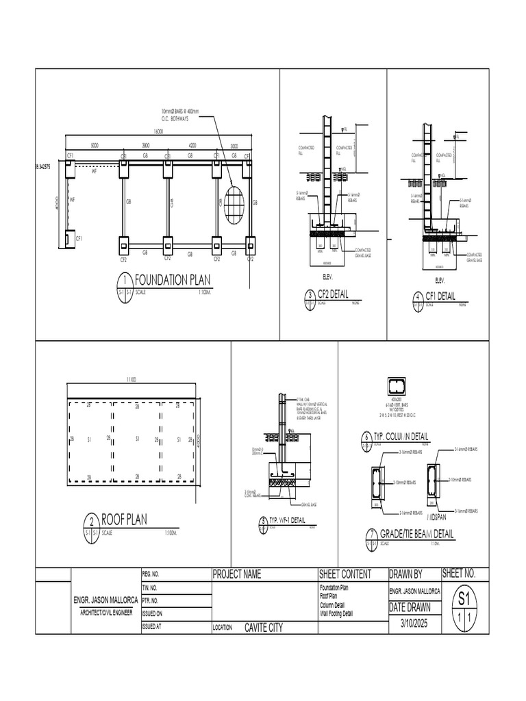 Foundation and Roof Plan Details | PDF | Materials | Building Engineering