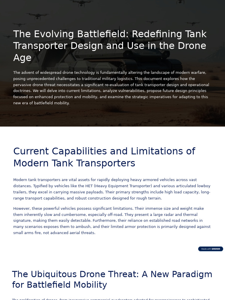 The Evolving Battlefield Redefining Tank Transporter Design and Use in ...