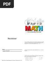 Grade 7-10 Rapid Math Assessment Guide | PDF | Triangle | Area