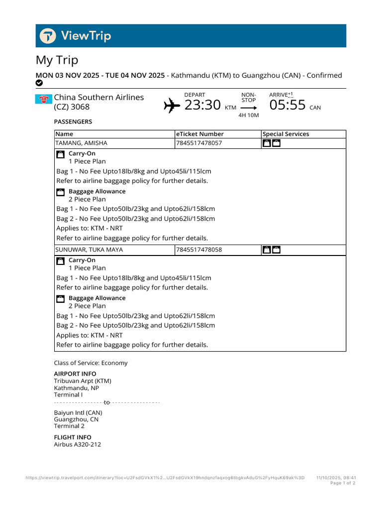 Travelport 20ViewTrip 20 - 20my 20trip | PDF | Airlines | Transport
