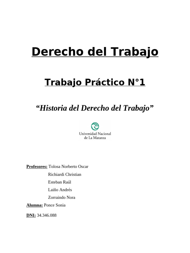 Historia del Derecho Laboral | PDF | Derecho laboral | Salario