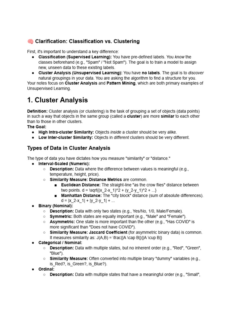 Clustering analysis. | PDF | Cluster Analysis | Applied Mathematics