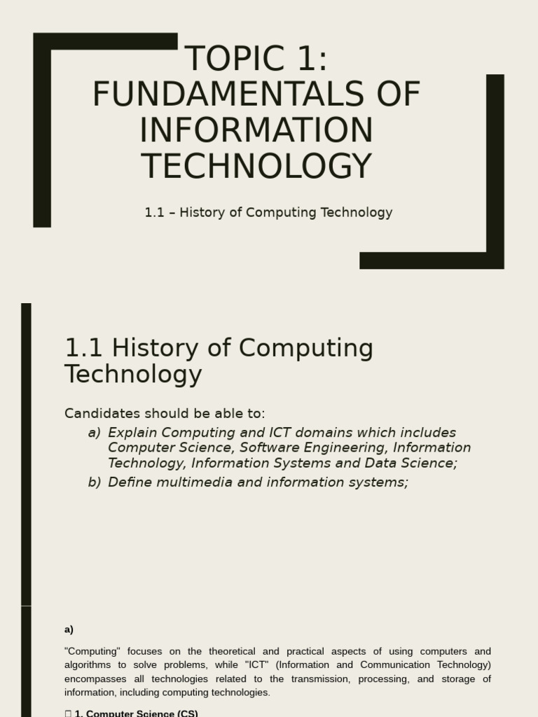 Overview of Computing Technology Generations | PDF | World Wide Web ...