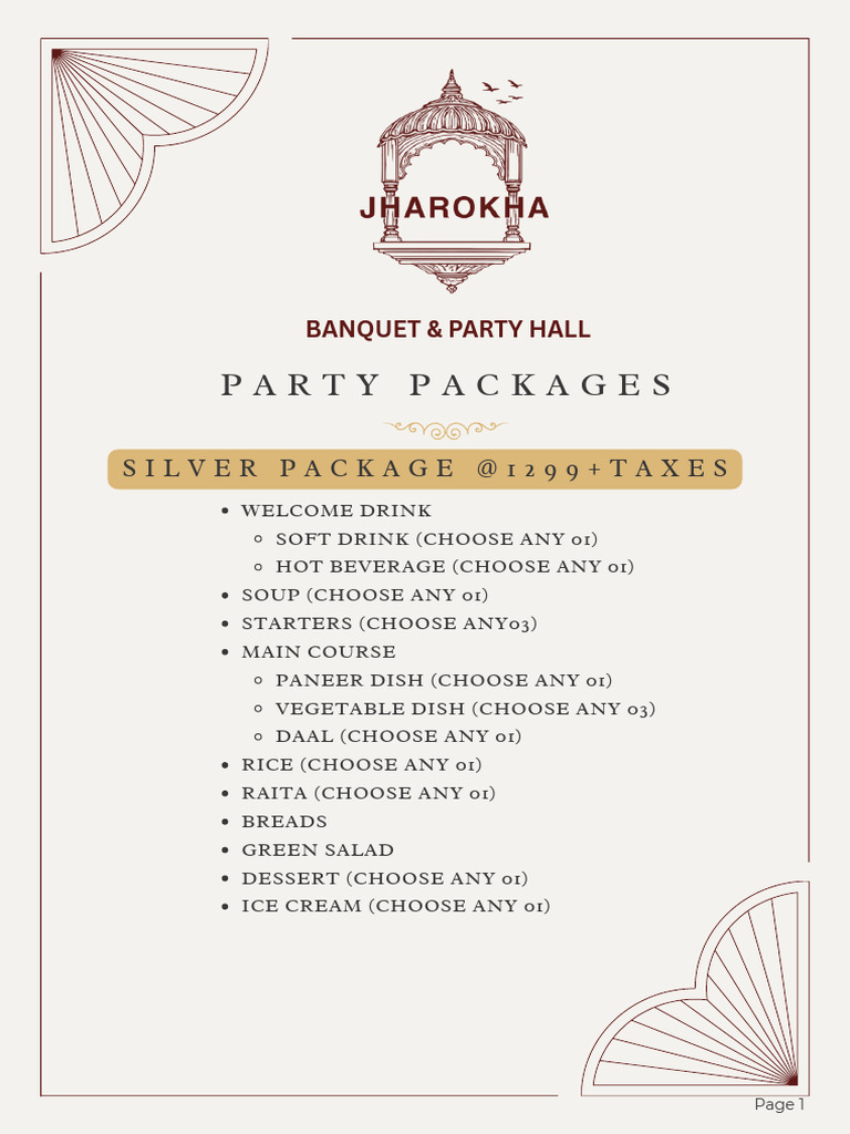 Silver Party Menu | PDF | Soup | Western Cuisine