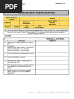 Pre-Assessment Moderation Tool Guide | PDF | Cognition