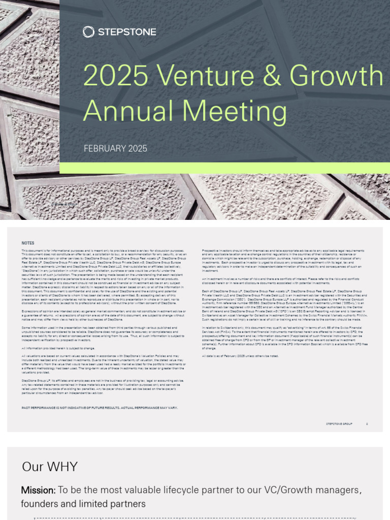 StepStone Venture Capital Overview 2025 | PDF | Venture Capital ...