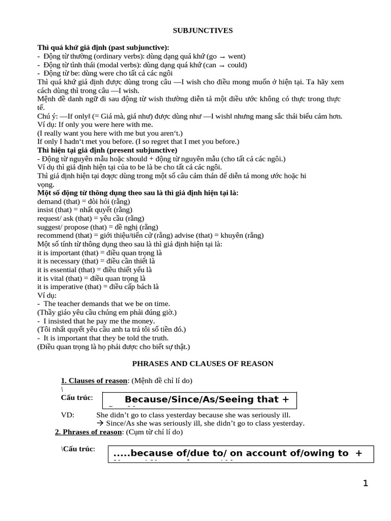 Subjunctives Adverbial Clauses | PDF