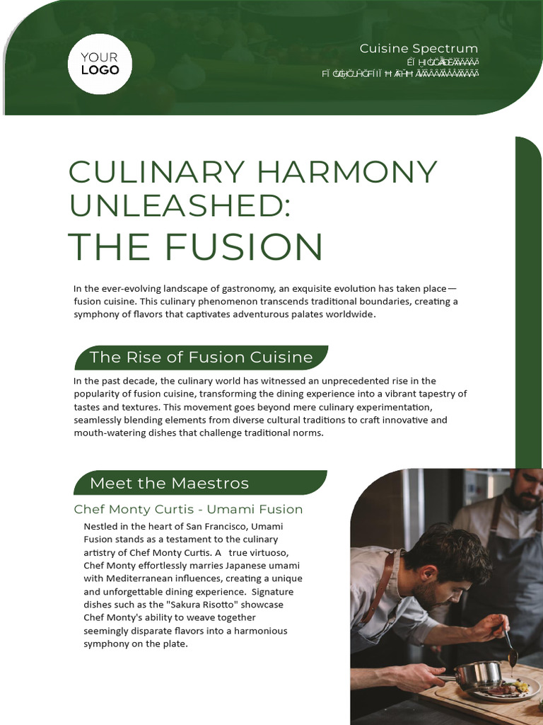 Rise of Fusion Cuisine: A Culinary Journey | PDF | Cuisine | Food And ...