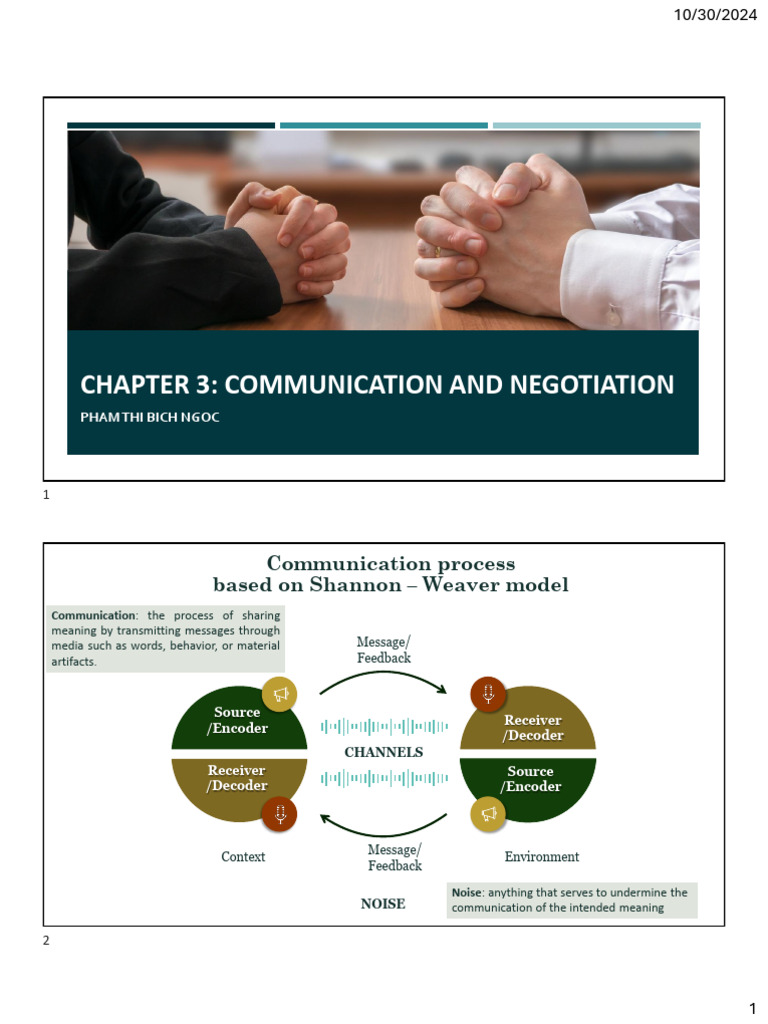 C3 - Communication and Negotiation | PDF | Communication | Negotiation