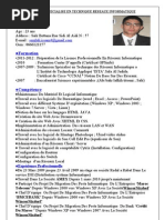 Cv Dun Technicien En Informatique
