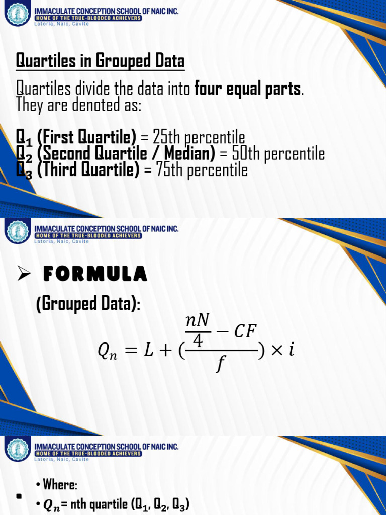 Calculating Quartiles in Grouped Data | PDF | Quartile | Percentile