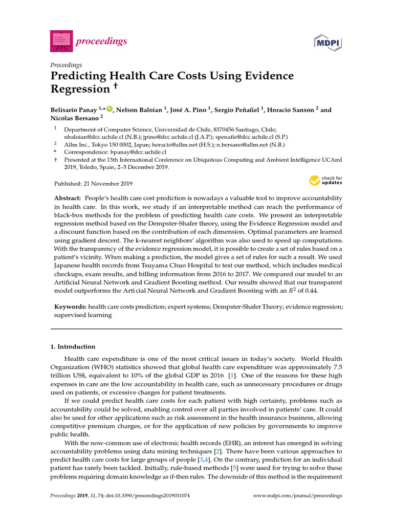 Interpretable Health Care Cost Prediction | PDF | Regression Analysis ...