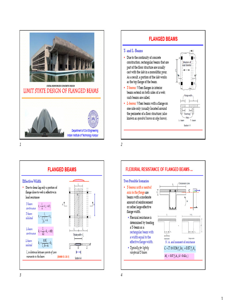 Flanged Beams in RC Design CE372A | PDF | Beam (Structure) | Applied ...