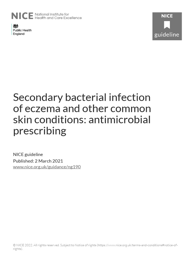 Antimicrobial Guidelines for Eczema Infections | PDF | Staphylococcus ...