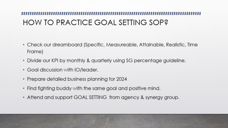 Effective Goal Setting Practices Guide | PDF