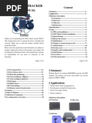 TK103 GPS Vehicle Tracker User Manual_doc
