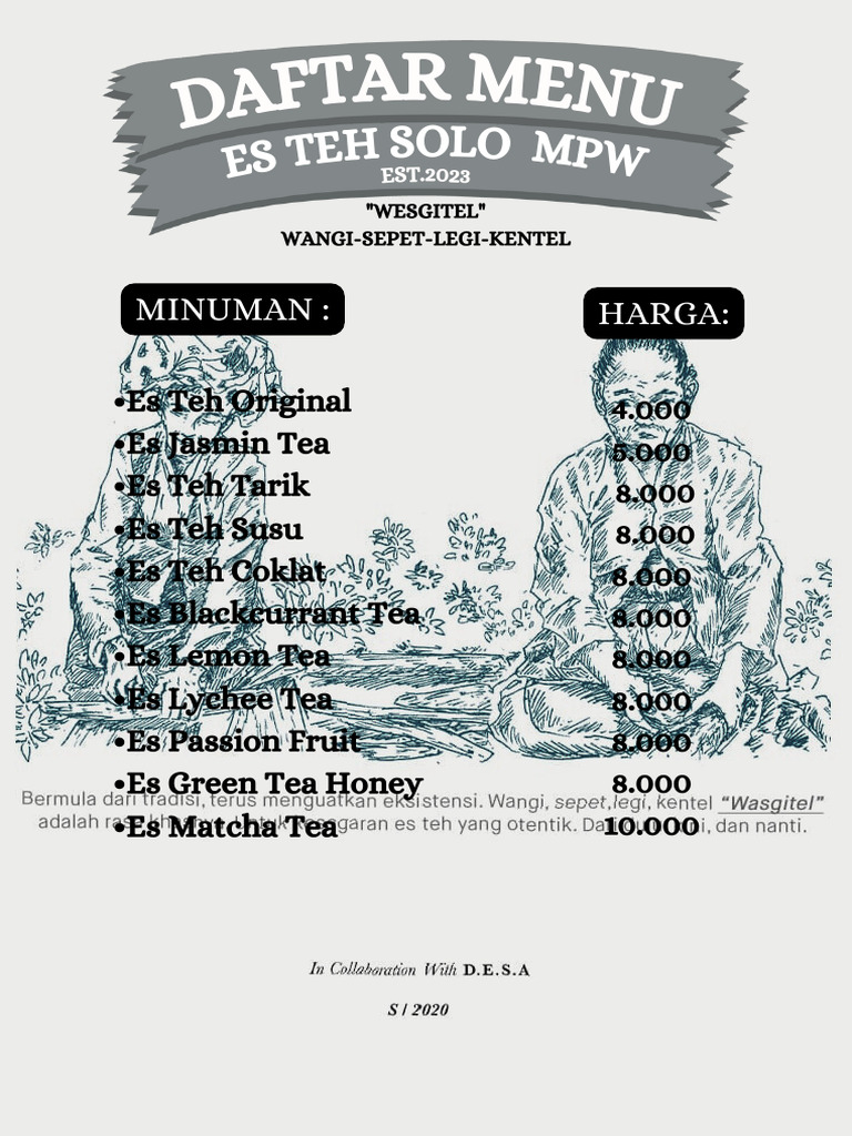 Variedad de Té: Menú Completo 2023 | PDF