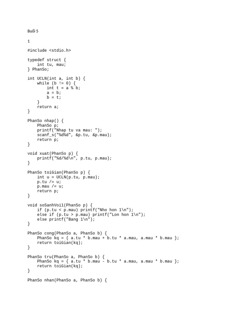 Giải Buổi 5 | PDF | Computer Programming | C++