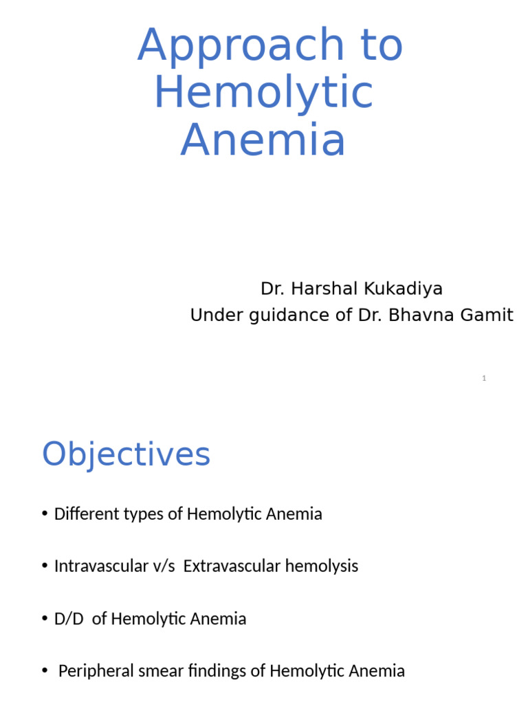 Understanding Hemolytic Anemia Types | PDF | Anemia | Tissue (Biology)