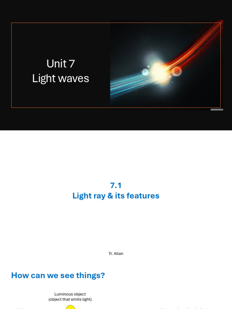 7.1 Light Ray and Its Features | PDF | Light | Reflection (Physics)