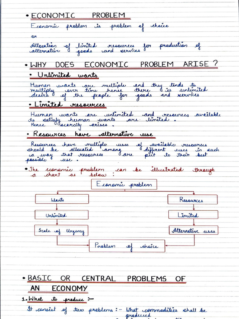 Basic Problems in An Economy | PDF