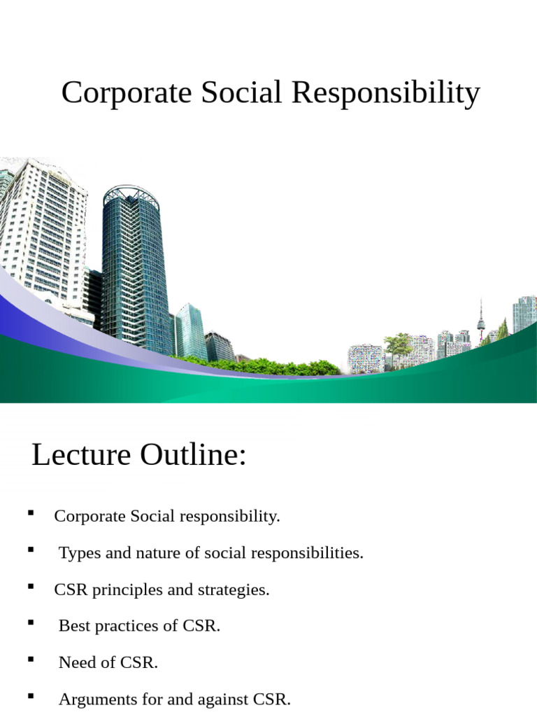 Corporate Social Responsibility | PDF | Corporate Social Responsibility ...