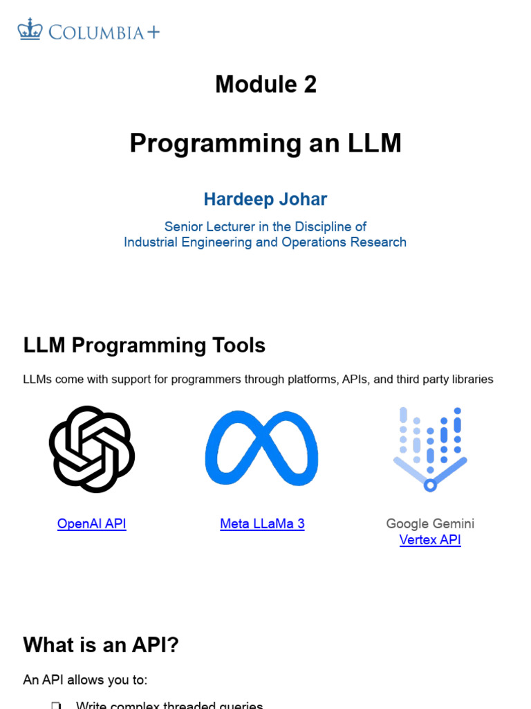 LLM Programming Tools and APIs Guide | PDF | Computing | Cognitive Science