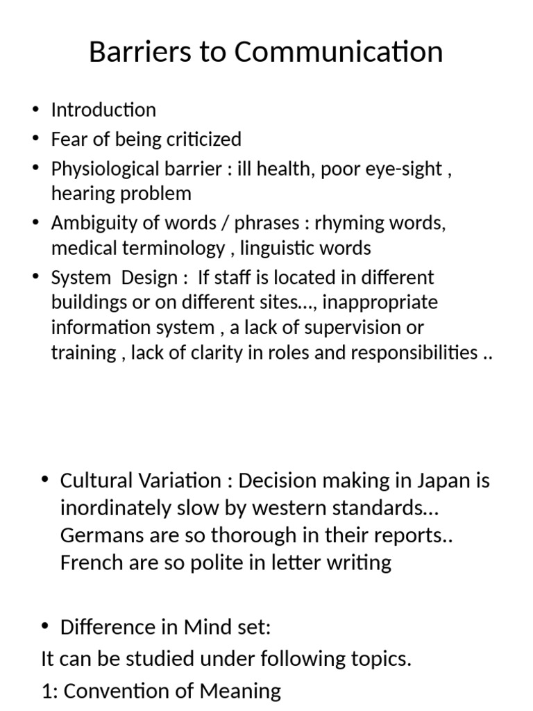 Overcoming Communication Barriers | PDF