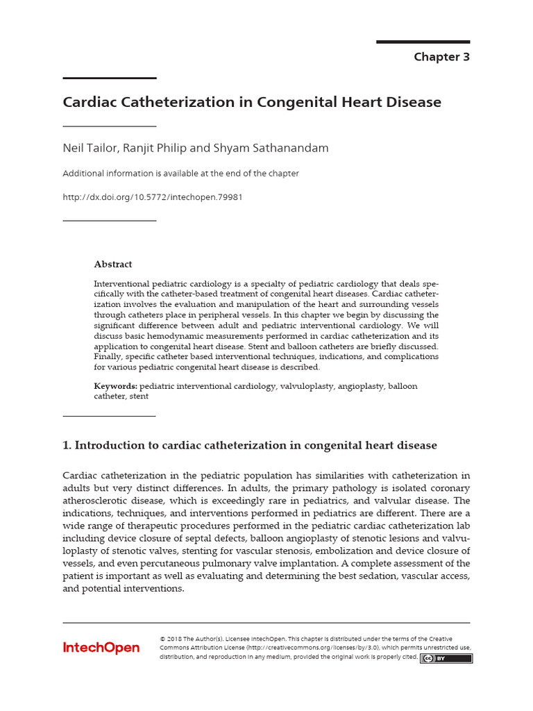 Cardiac Catheterization in Pediatrics | PDF | Heart | Cardiology