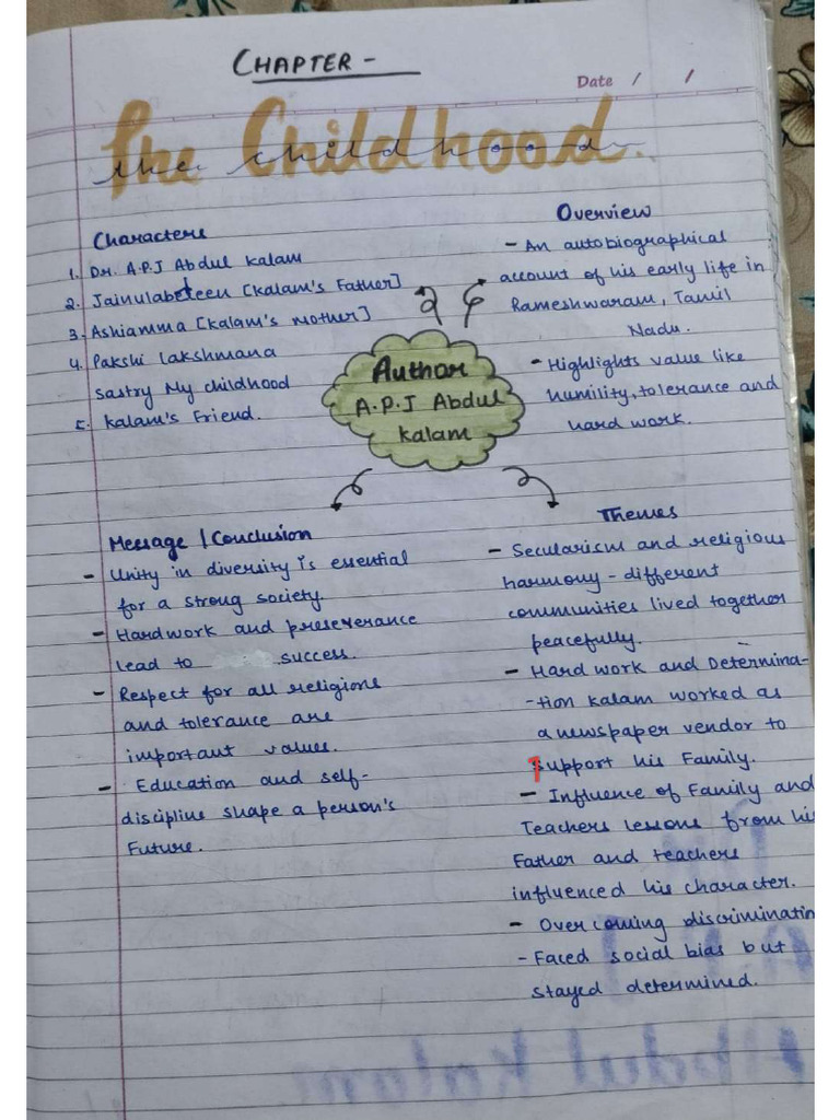 English Chapter 6 My Childhood | PDF