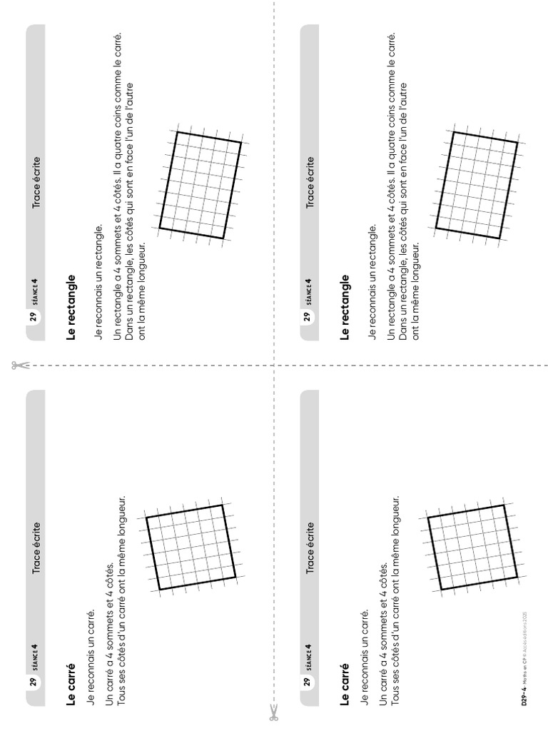 Reconnaître rectangles et carrés | PDF