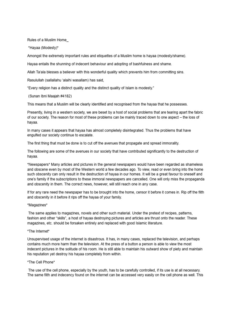 Document | PDF | Modesty