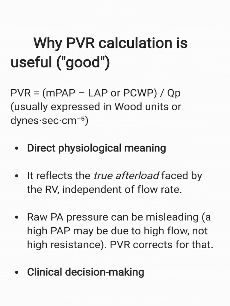 PVR Calculation 3 | PDF