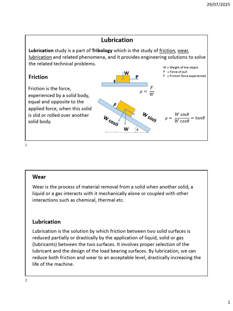 Slides1_2025-07-29 | PDF | Bearing (Mechanical) | Friction