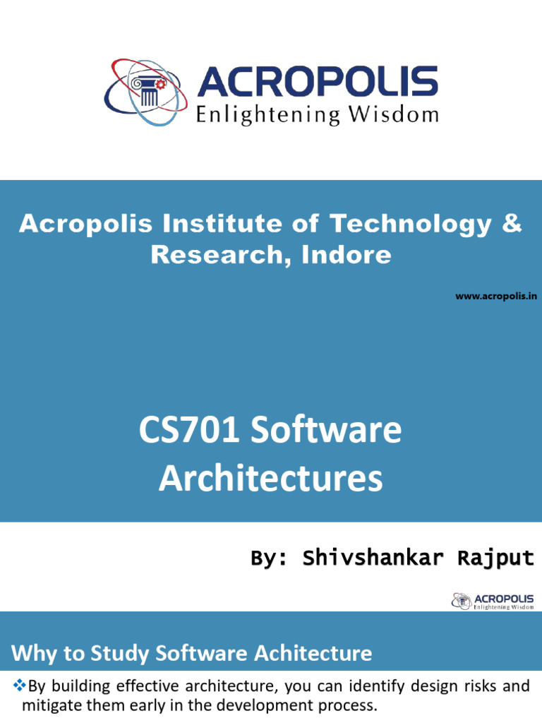 SA Unit1 | PDF | Software Architecture | Software Testing