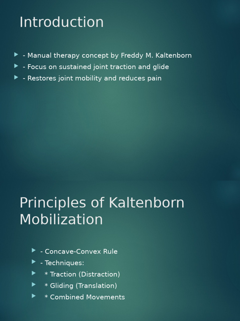 Kaltenborn Manual Therapy Techniques | PDF | Joint | Pain