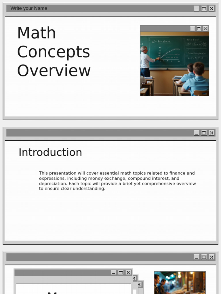 Math Concepts Overview | PDF | Interest | Depreciation
