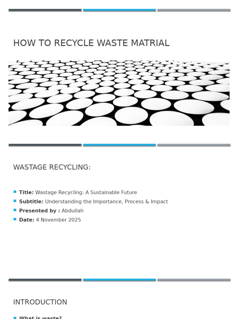 Waste Material Recycling Guide | PDF | Recycling | Waste