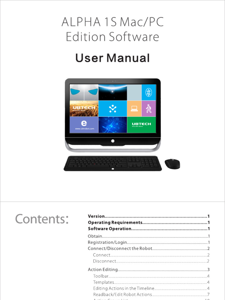 Alpha 1S PC Software User Manual | PDF