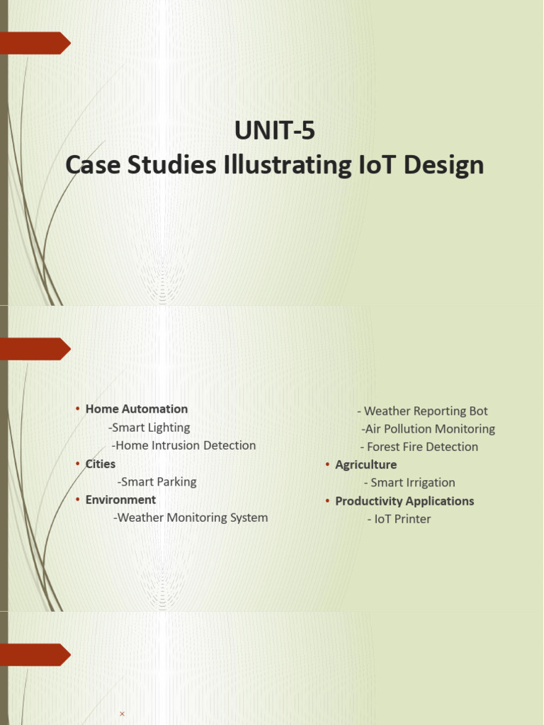 IoT Case Studies: Home, City, Agriculture | PDF | Internet Of Things ...