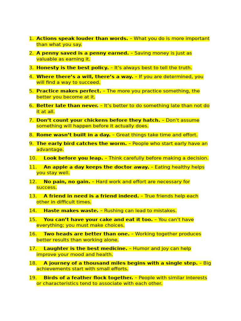 Actions Speak Louder Than Words | PDF