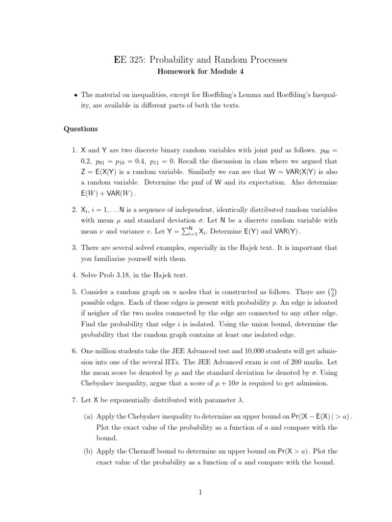 Practice Problems 4 | PDF | Statistical Models | Applied Mathematics